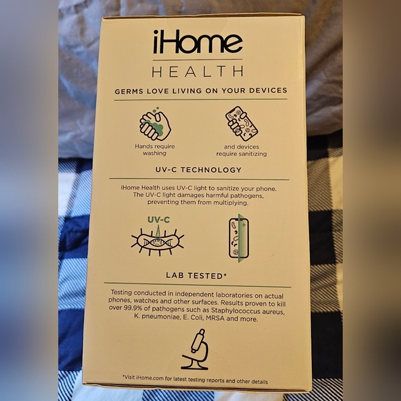 iHome Health Power UVC ll 360 UV-C Sanitizer and Alarm Clock NIB - Picture 4 of 4